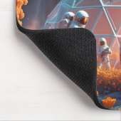 Raumstation auf dem Mond Mousepad (Ecke)