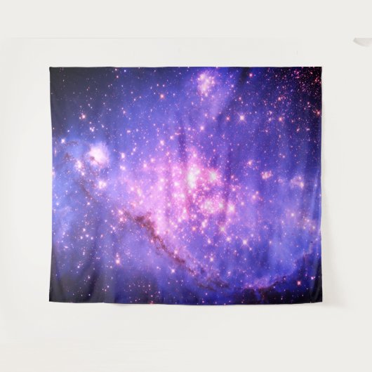 Raumstation Galaxy Nebula Himmelbett Dorm Wandteppich (Vorderseite (Horizontal))