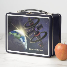 Raumstation Metall Brotdose