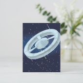 Raumstation Postkarte (Stehend Vorderseite)
