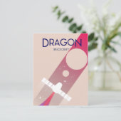 Raumstation Weltraumkunst Postkarte (Stehend Vorderseite)