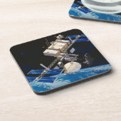 Raumstations-umkreisende Erde 10 Getränkeuntersetzer (Linke Seite)