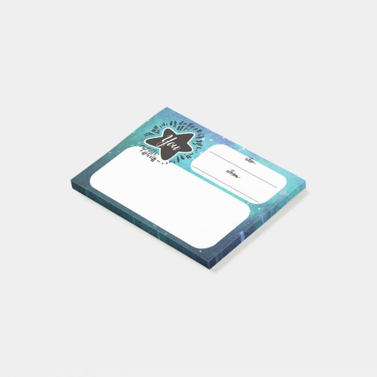 Raumstern-Ansehenangestellt-Anerkennungspost-it Post-it Klebezettel (angewinkelt)