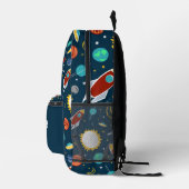 Raumtasche Planeten Raketen Ufo Galaxie Bedruckter Rucksack (Rechts)