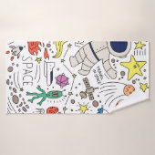 Raumthema in Doodstyle-Abbildung Badehandtuch (Badehandtuch)