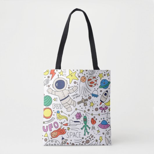 Raumthema in Doodstyle-Abbildung Tasche (Vorderseite)