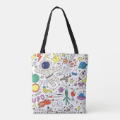 Raumthema in Doodstyle-Abbildung Tasche (Rückseite)