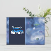 Raumthema-Party Einladungen - fertigen Sie (Stehend Vorderseite)