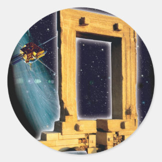 Raumtor Apollo Runder Aufkleber
