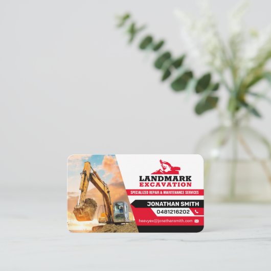 Räumung, Ausgrabung, Landschaftsgestaltung, Bauwes Visitenkarte (Stehend Vorderseite)