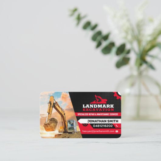 Räumung, Ausgrabung, Landschaftsgestaltung, Bauwes Visitenkarte (Stehend Vorderseite)