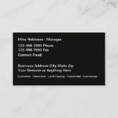 Räumung von Abbaugrundstücken Visitenkarte (Rückseite)