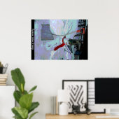 Raumzeit frostig poster (Heimbüro)