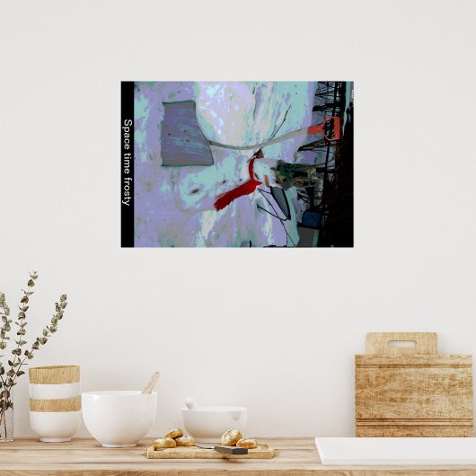 Raumzeit frostig poster (Küche)