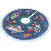 Raumzeit Santa Polyester Weihnachtsbaumdecke (Schrägansicht)