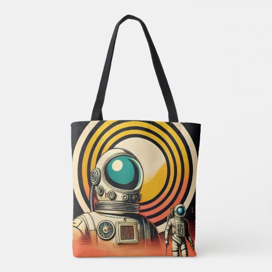 Raumzeitalter Mitte des Jahrhunderts Astronaut Lan Tasche (Rückseite)