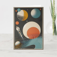 Raumzeitalter Mitte des Jahrhunderts Kunst Galaxie