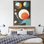 Raumzeitalter Mitte des Jahrhunderts Kunst Galaxie Leinwanddruck (Insitu (Schlafzimmer))
