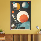 Raumzeitalter Mitte des Jahrhunderts Kunst Galaxie Leinwanddruck (Insitu (Wohnzimmer))