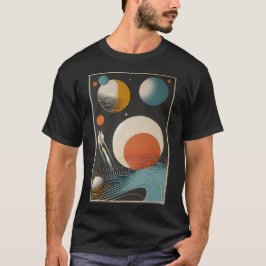 Raumzeitalter Mitte des Jahrhunderts Kunst Galaxie T-Shirt