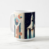 Raumzeitalter Mitte des Jahrhunderts Kunstgalaxie Kaffeetasse (Vorderseite Links)