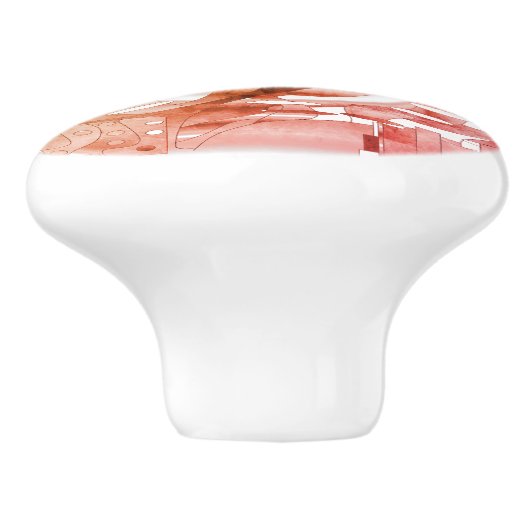 Raumzeitmuster Keramikknauf (Seitenansicht)