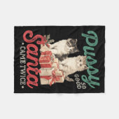 Raunchy Christmas Cat Graphic Funny Gag Prank Humo Fleecedecke (Vorderseite (Horizontal))