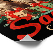 Raunchy Christmas Cat Naughty Funny Gag Prank Humo Poster (Ecke)