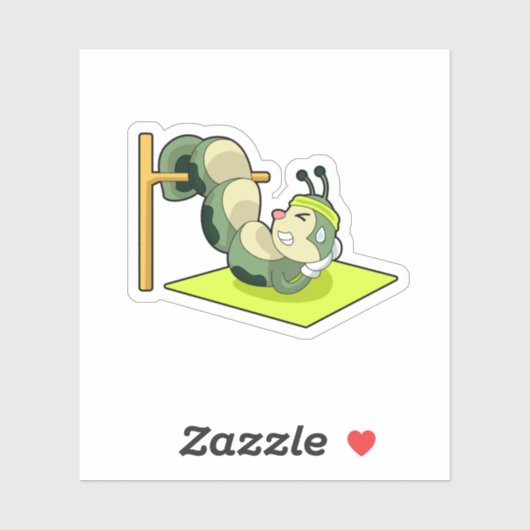 Raupe ABS Workout-Fitness Aufkleber (Blatt)