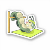 Raupe ABS Workout-Fitness Aufkleber (Vorderseite)