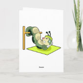 Raupe ABS Workout-Fitness Karte (Rückseite)