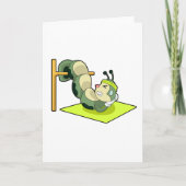 Raupe ABS Workout-Fitness Karte (Vorderseite)