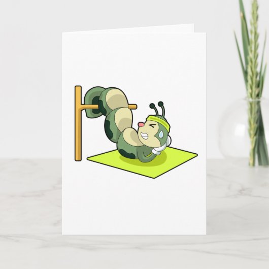 Raupe ABS Workout-Fitness Karte (Vorderseite)