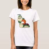 Raupe als Basketballspieler mit Basketball T-Shirt (Vorderseite)