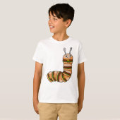 Raupe als Cheeseburger mit Rindfleisch und Salat T-Shirt (Vorne ganz)