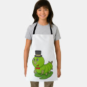 Raupe als Gentleman mit Zylinder Schürze (Insitu)