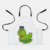 Raupe als Gentleman mit Zylinder Schürze (Vorderseite)