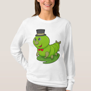 Raupe als Gentleman mit Zylinder T-Shirt