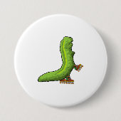 Raupe als Inline-Skater mit Inline-Skaten Button (Vorderseite)