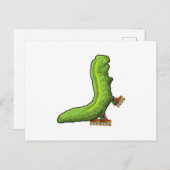 Raupe als Inline-Skater mit Inline-Skaten Postkarte (Vorne/Hinten)