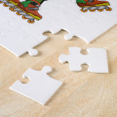 Raupe als Inline-Skater mit Inline-Skaten Puzzle (Seite)