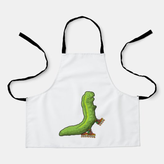 Raupe als Inline-Skater mit Inline-Skaten Schürze (Vorderseite)