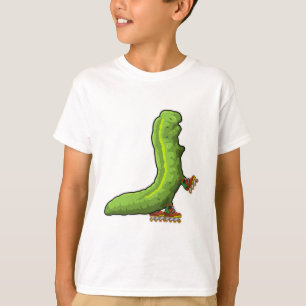 Raupe als Inline-Skater mit Inline-Skaten T-Shirt