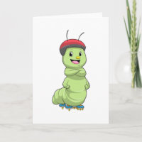 Raupe als Inline-Skater mit Roller Skate.pn