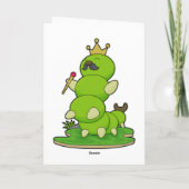 Raupe als König mit Krone Karte (Rückseite)