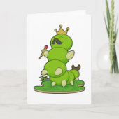 Raupe als König mit Krone Karte (Vorderseite)