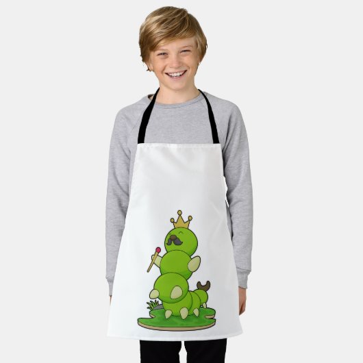 Raupe als König mit Krone Schürze (Getragen)