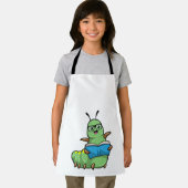 Raupe als Nerd mit Buch & Brille Schürze (Insitu)