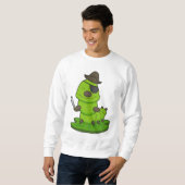 Raupe als Pirate mit Schwert Sweatshirt (Vorne ganz)