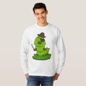 Raupe als Pirate mit Schwert T-Shirt (Vorne ganz)